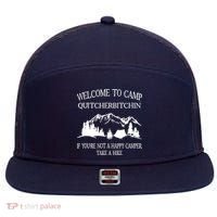 Welcome To Camp Quitcherbitchin Camp Camper Camping Graphic 7 Panel Mesh Trucker Snapback Hat thumb 0