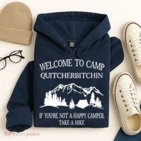 Welcome To Camp Quitcherbitchin Camp Camper Camping Graphic Hoodie thumb 4