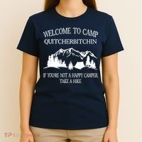 Welcome To Camp Quitcherbitchin Camp Camper Camping Graphic T-Shirt thumb 4