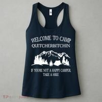 Welcome To Camp Quitcherbitchin Camp Camper Camping Graphic Women's Tank Top thumb 3