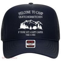 Welcome To Camp Quitcherbitchin Camp Camper Camping Graphic Hat thumb 0
