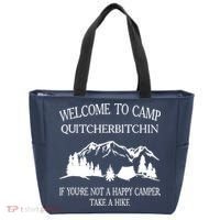 Welcome To Camp Quitcherbitchin Camp Camper Camping Graphic Tote Bag thumb 0
