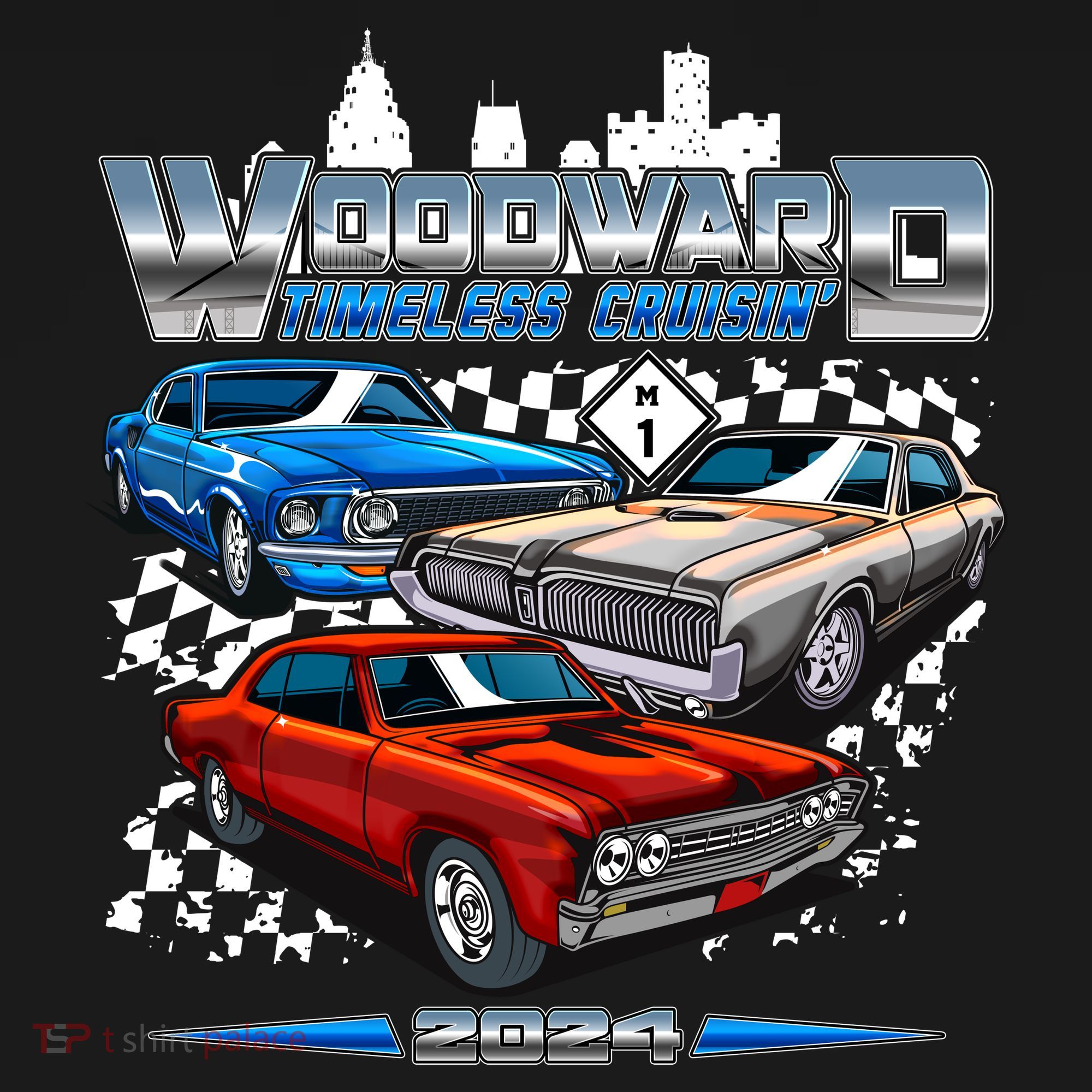 Woodward Timeless Cruisin 2024 Muscle Cars Women's Hoodie
