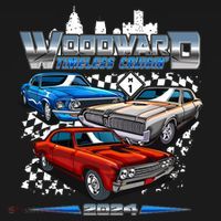 Woodward Timeless Cruisin 2024 Muscle Cars Tall Sweatshirt thumb 2