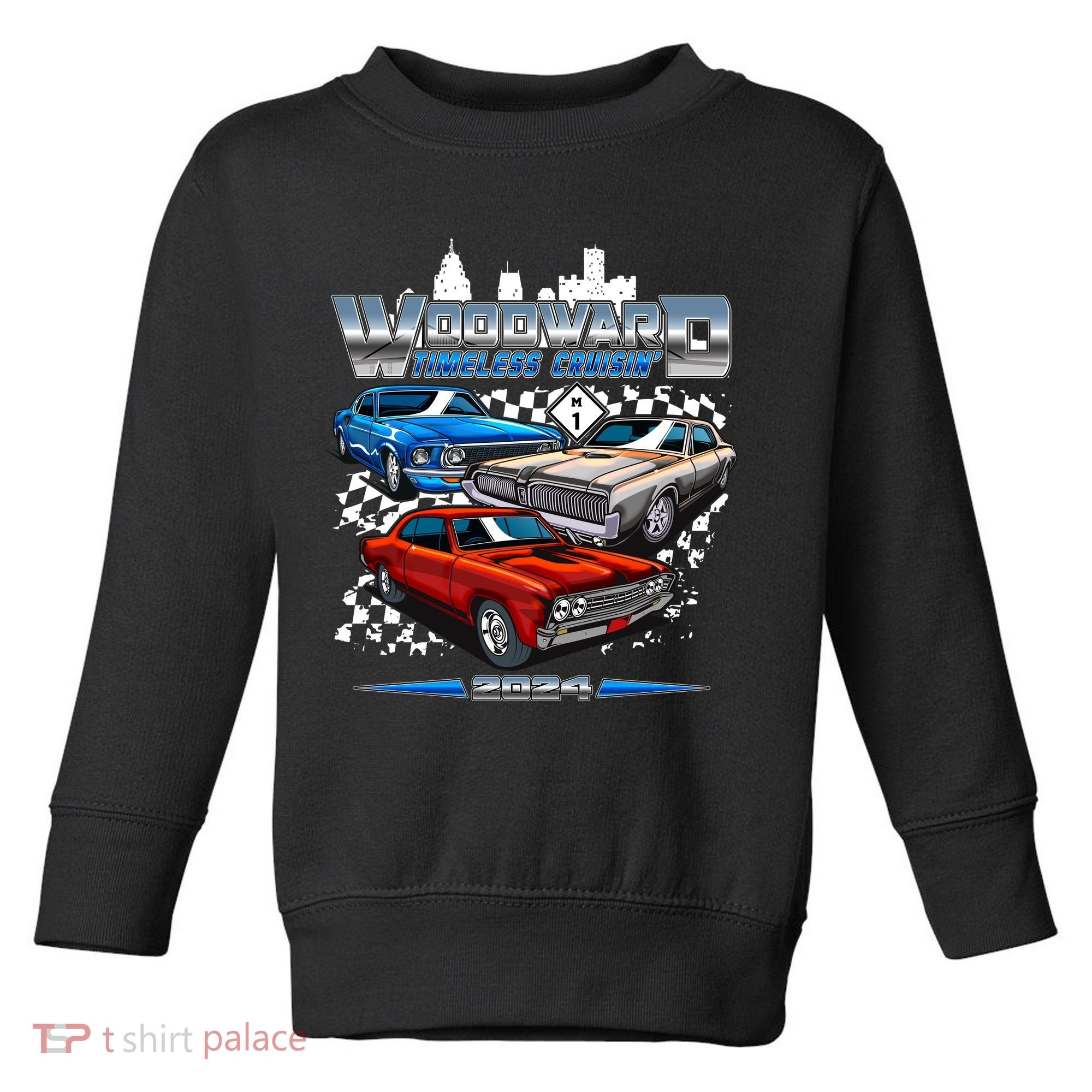 Woodward Timeless Cruisin 2024 Muscle Cars Toddler Sweatshirt