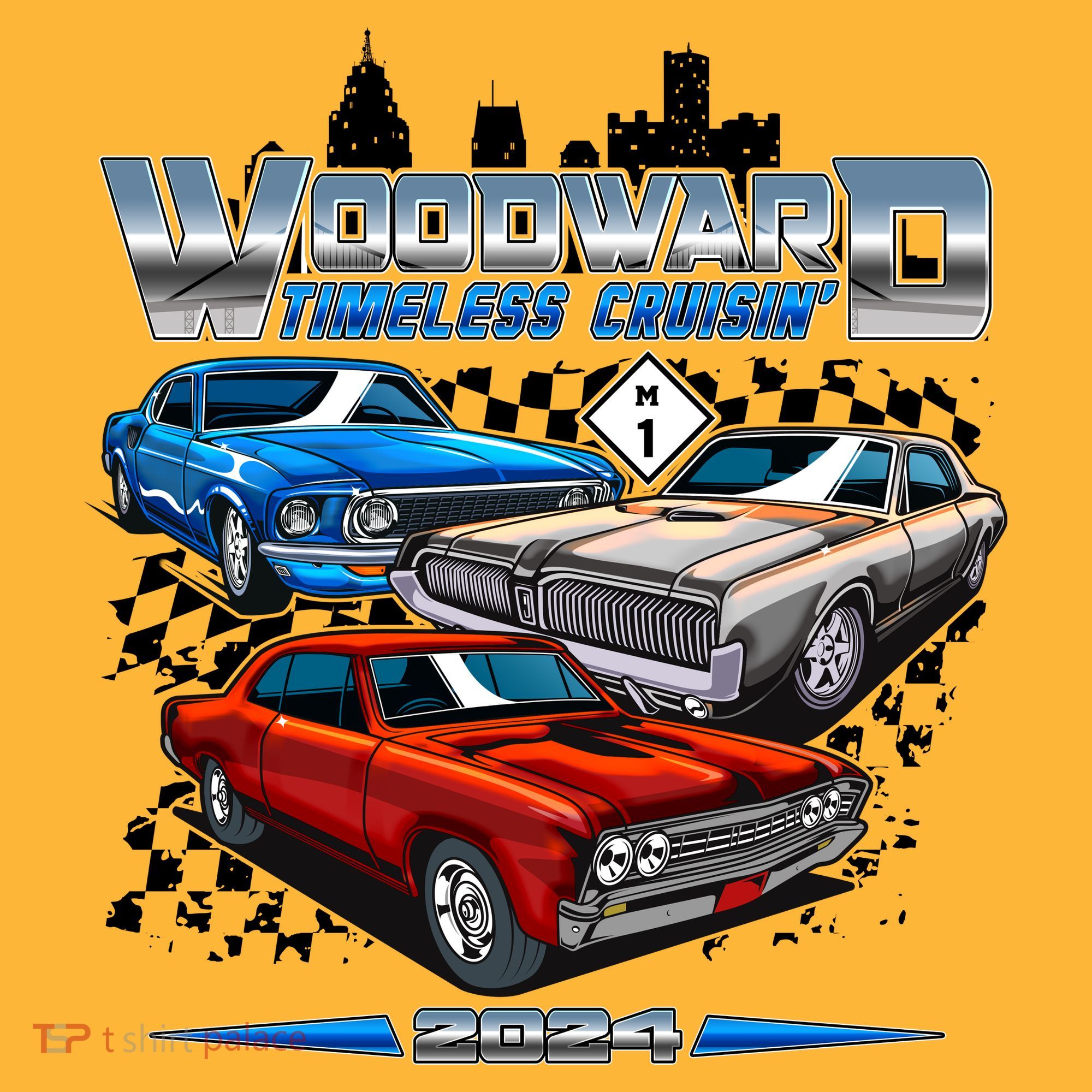 Woodward Timeless Cruisin 2024 Muscle Cars Baby Bodysuit