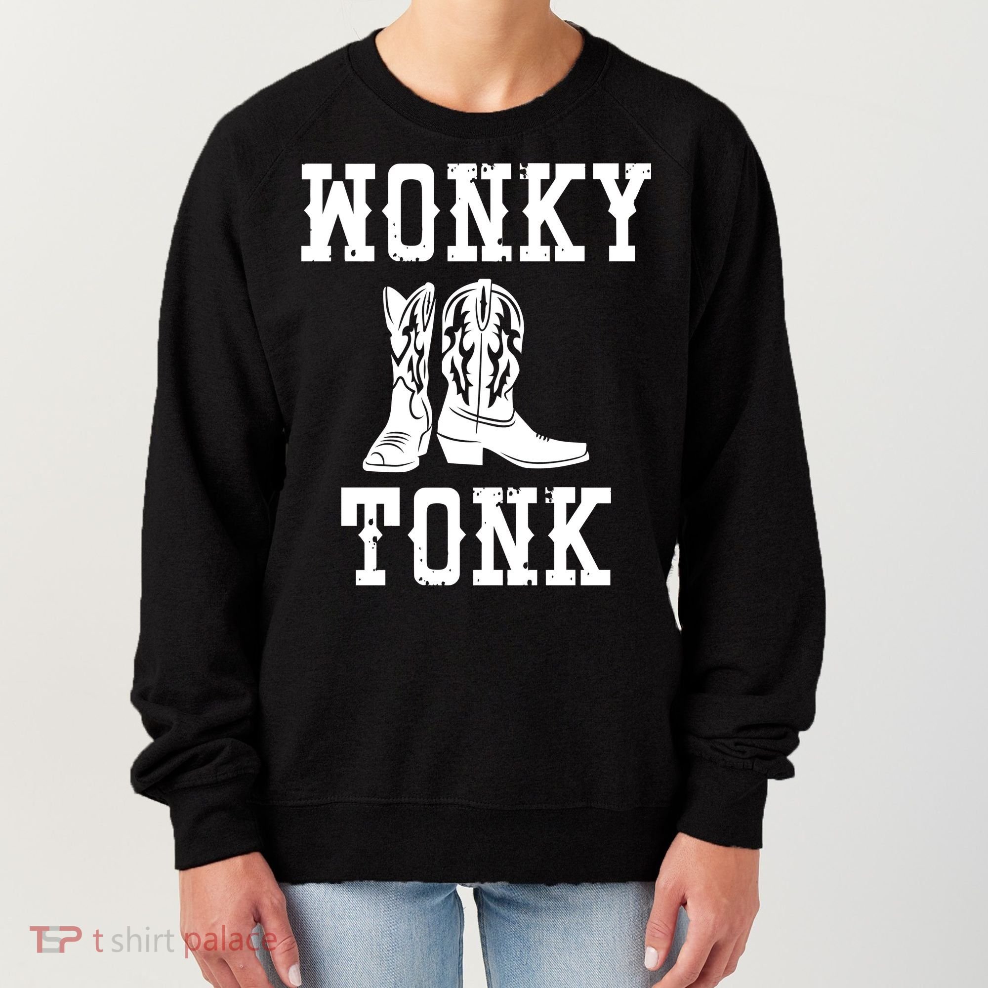 Wonky Tonk Cowboy Boots Women's Sweatshirt