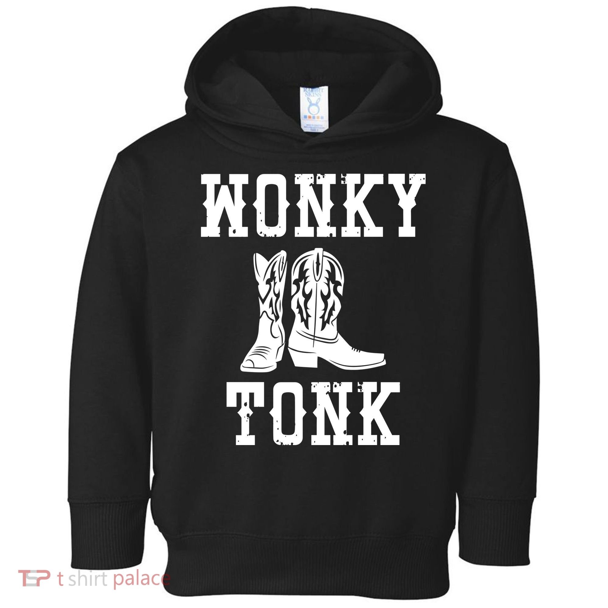 Wonky Tonk Cowboy Boots Toddler Hoodie