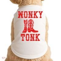Wonky Tonk Cowboy Boots Doggie Tank thumb 0