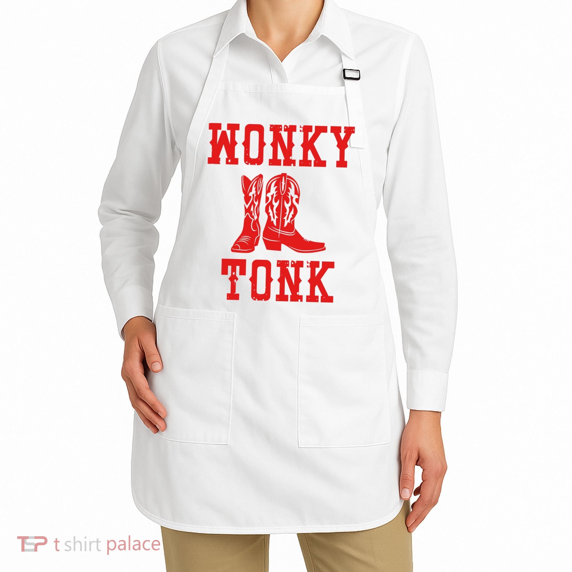 Wonky Tonk Cowboy Boots Apron