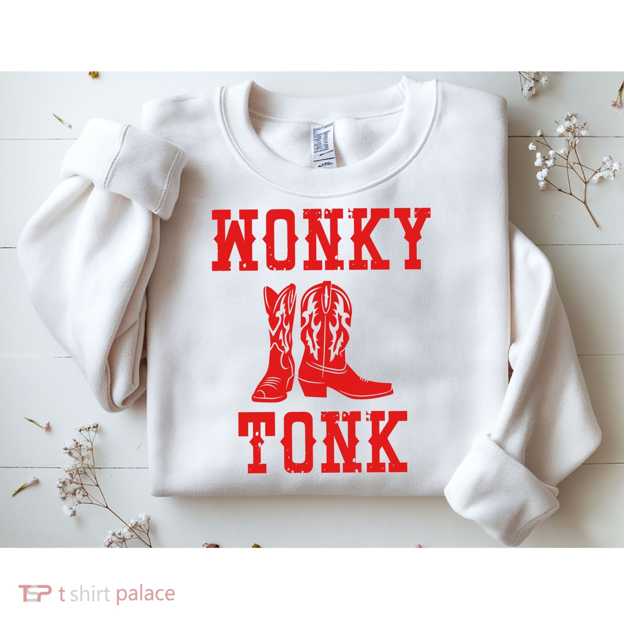 Wonky Tonk Cowboy Boots Sweatshirt
