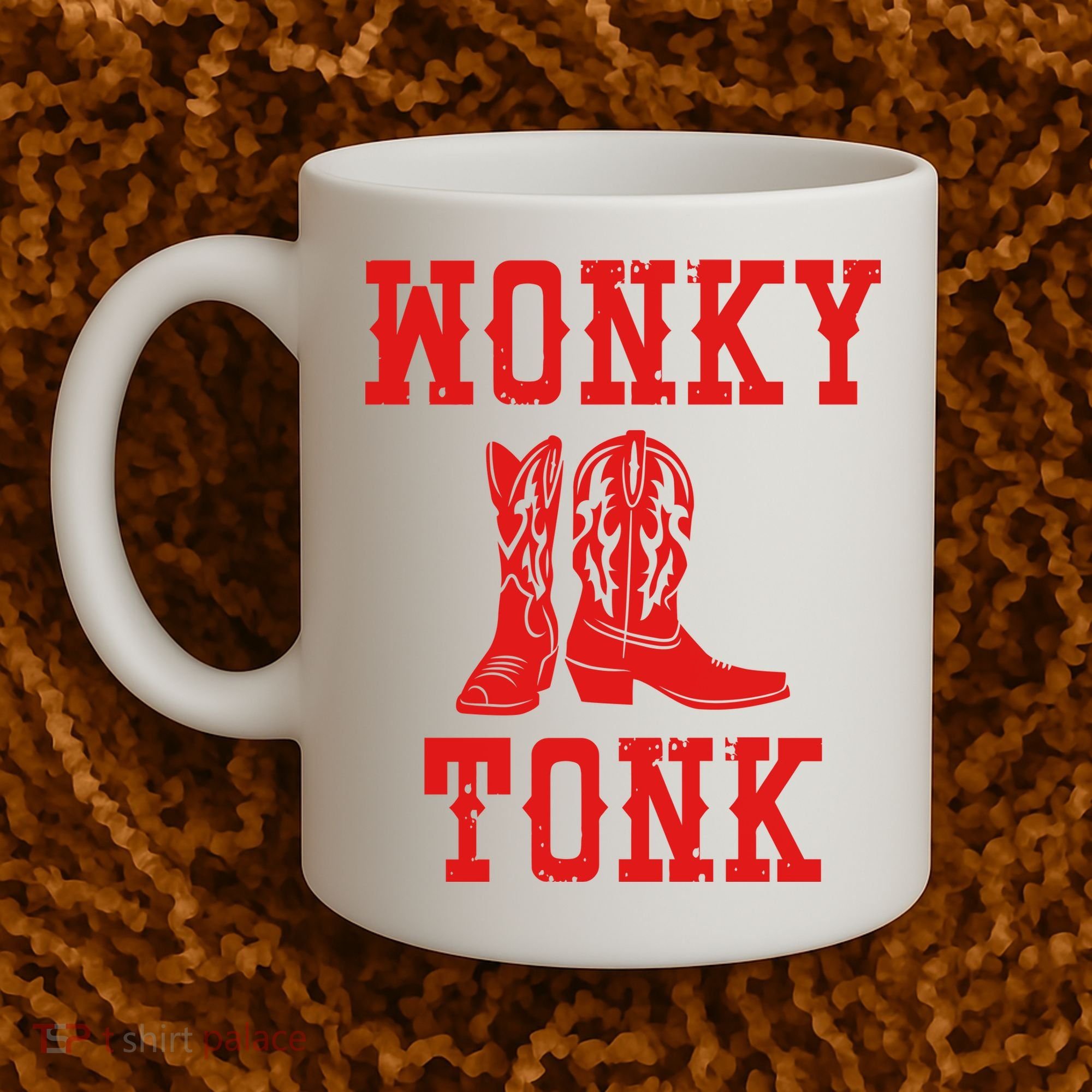 Wonky Tonk Cowboy Boots Coffee Mug