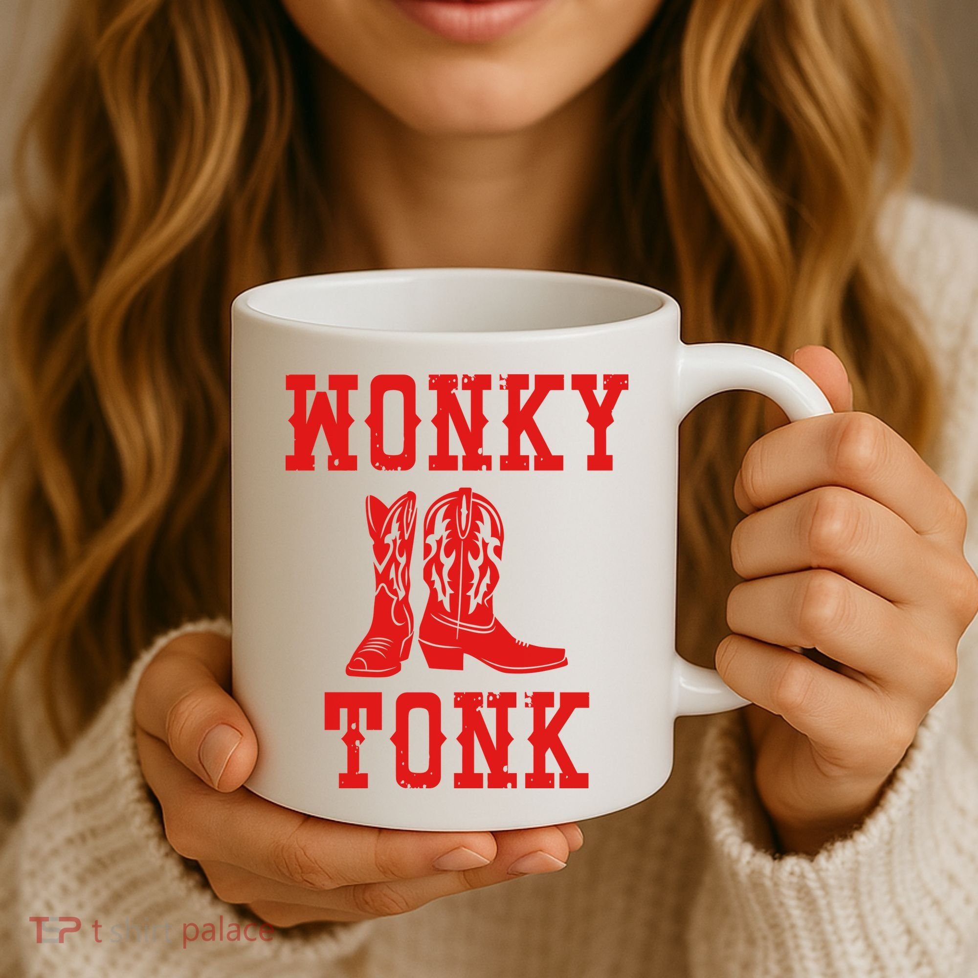 Wonky Tonk Cowboy Boots Coffee Mug