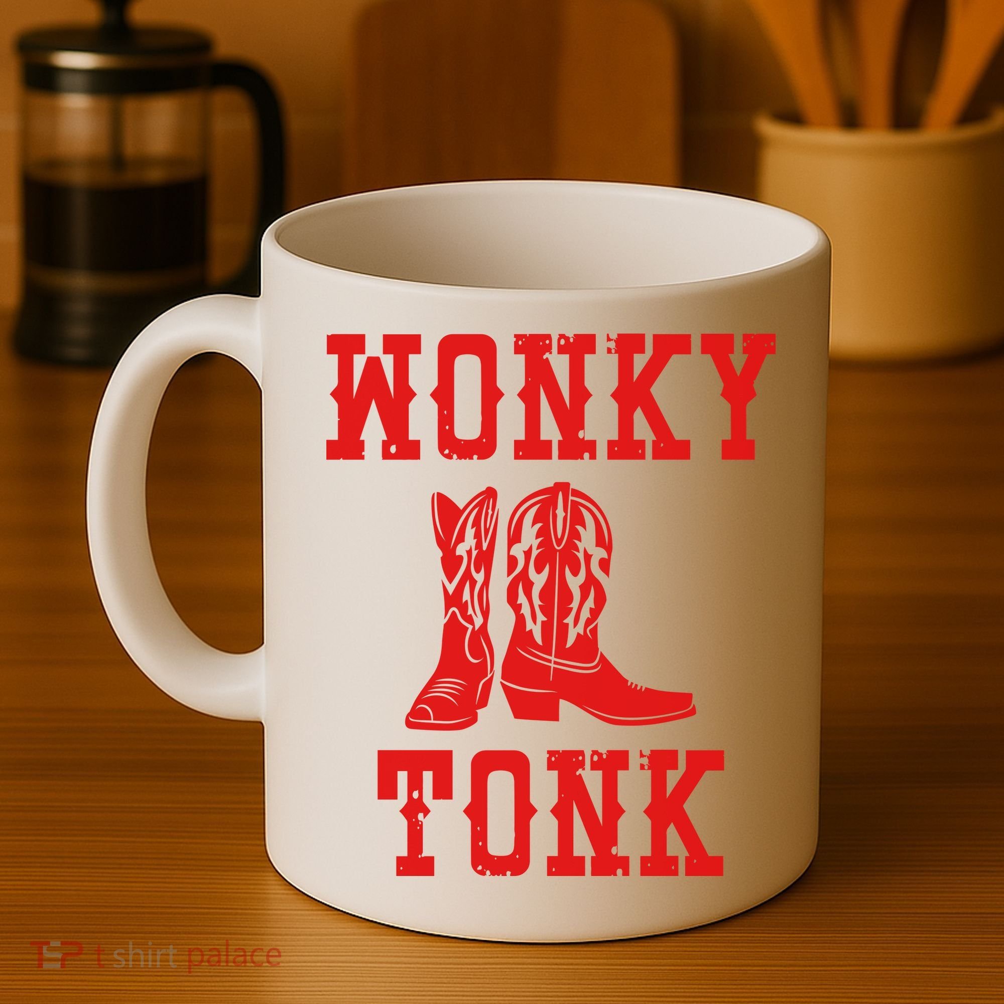 Wonky Tonk Cowboy Boots Coffee Mug
