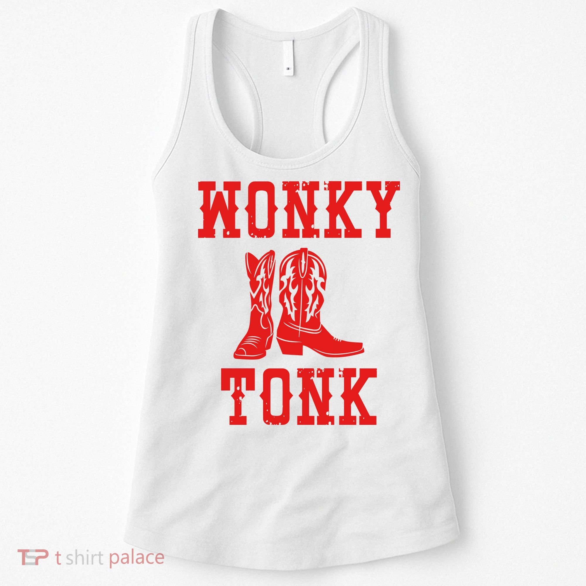 Wonky Tonk Cowboy Boots Women's Tank Top