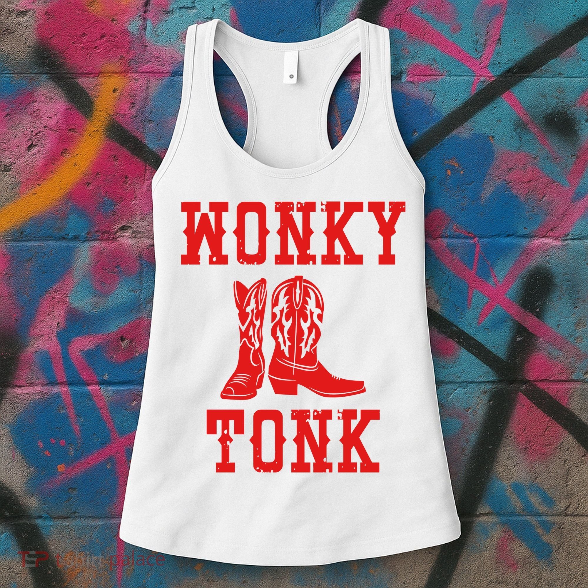 Wonky Tonk Cowboy Boots Women's Tank Top
