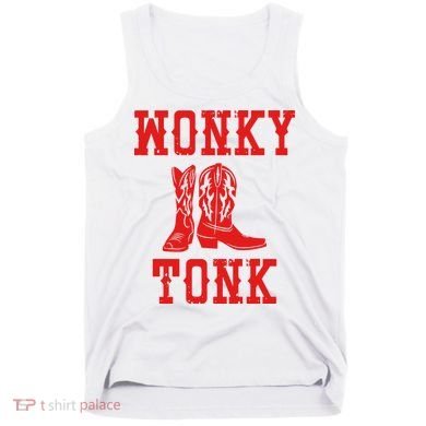 Wonky Tonk Cowboy Boots Tank Top
