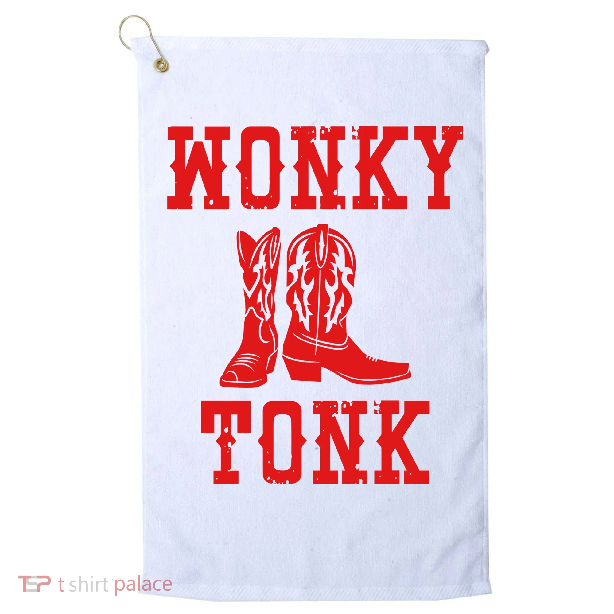 Wonky Tonk Cowboy Boots Golf Towel