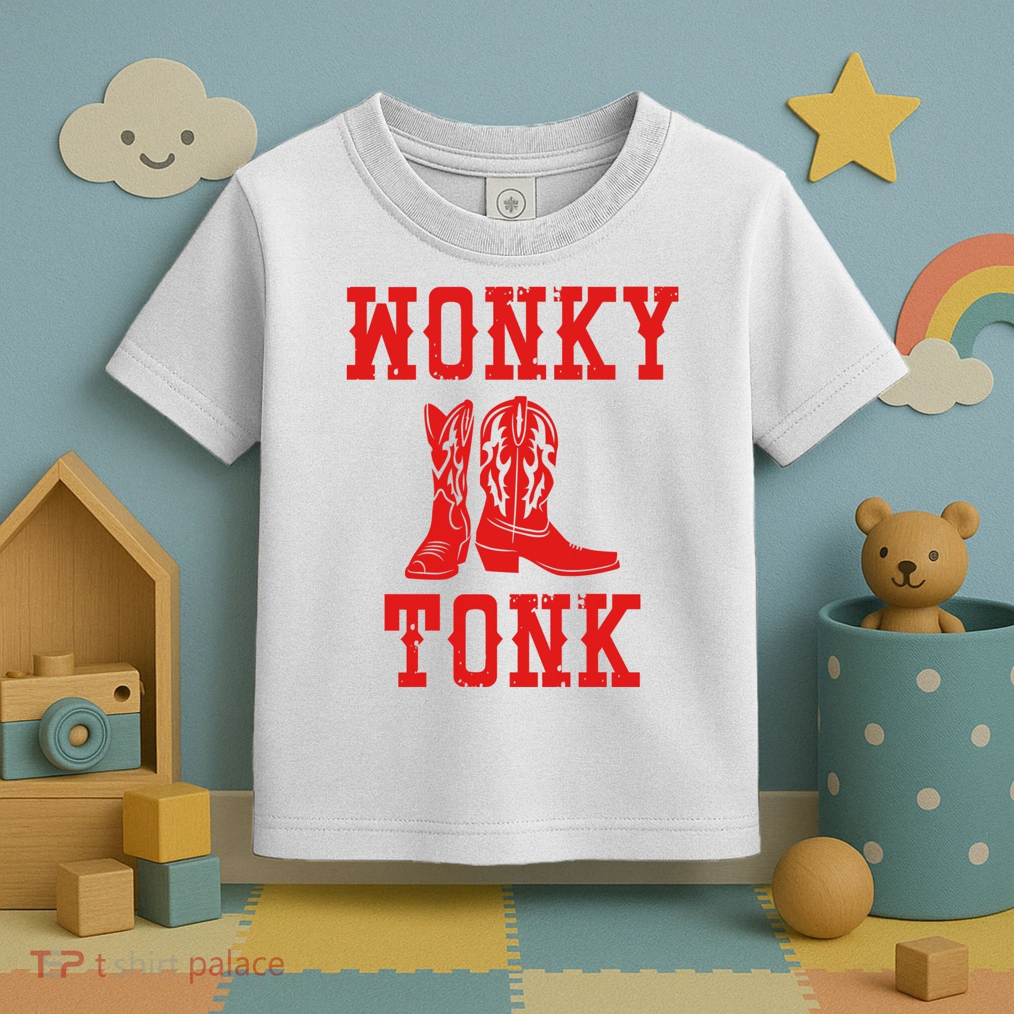 Wonky Tonk Cowboy Boots Toddler T-Shirt