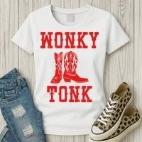 Wonky Tonk Cowboy Boots Women's T-Shirt thumb 3