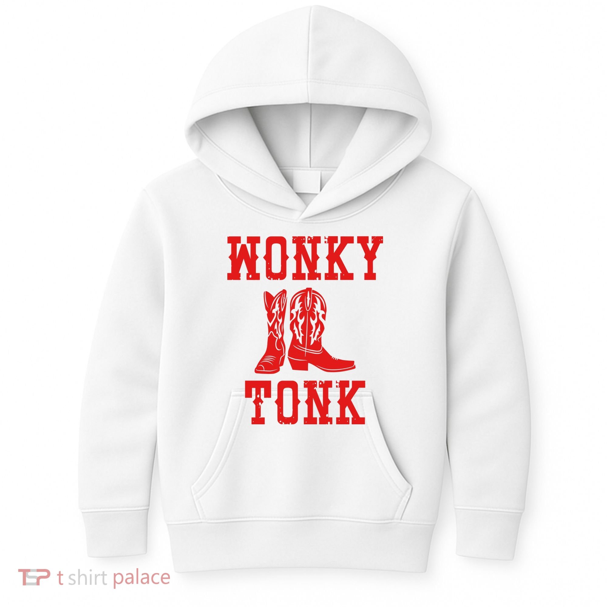 Wonky Tonk Cowboy Boots Kids Hoodie
