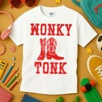 Wonky Tonk Cowboy Boots Kids T-Shirt thumb 3