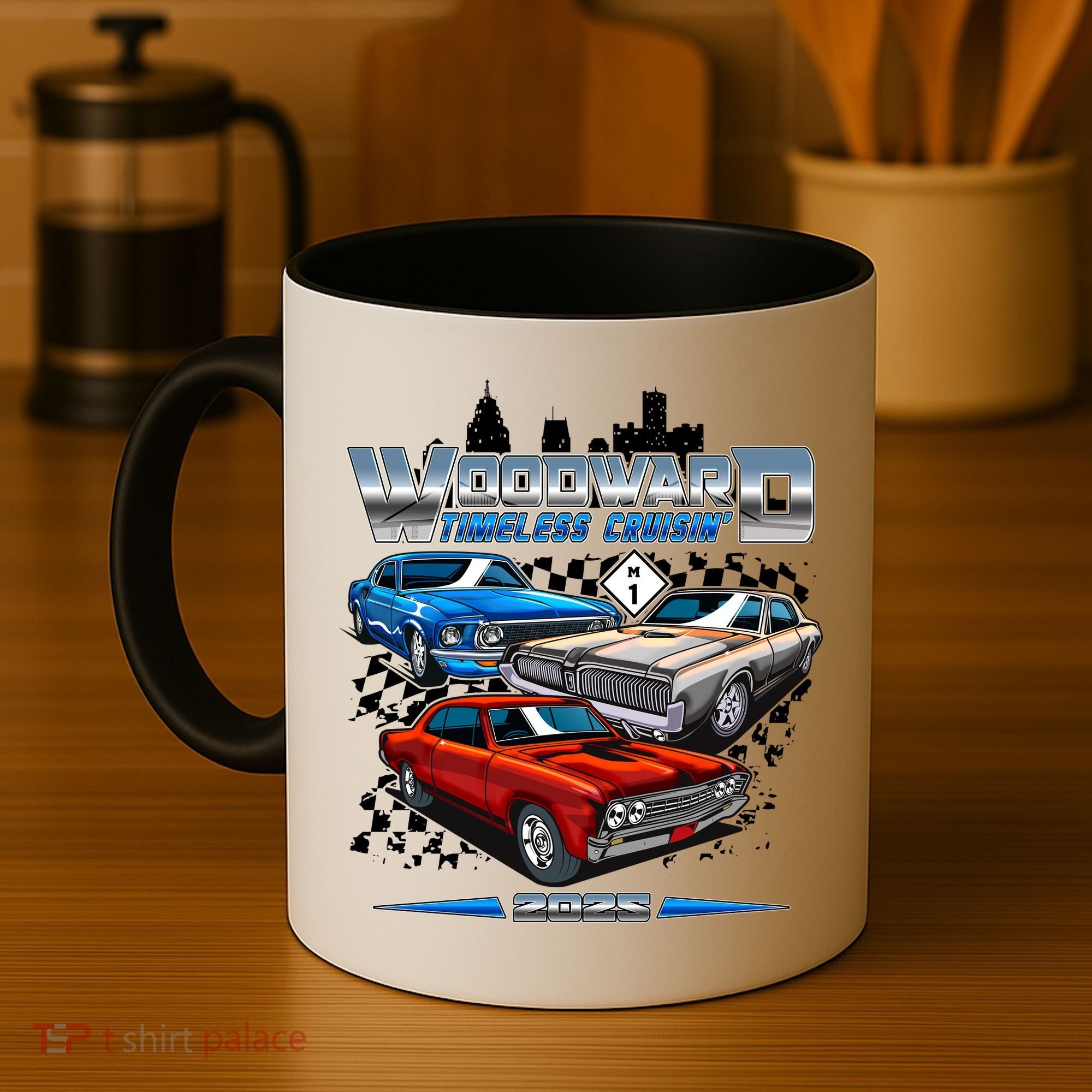 Woodward Timeless Cruisin Motor City Muscle 2025 Coffee Mug