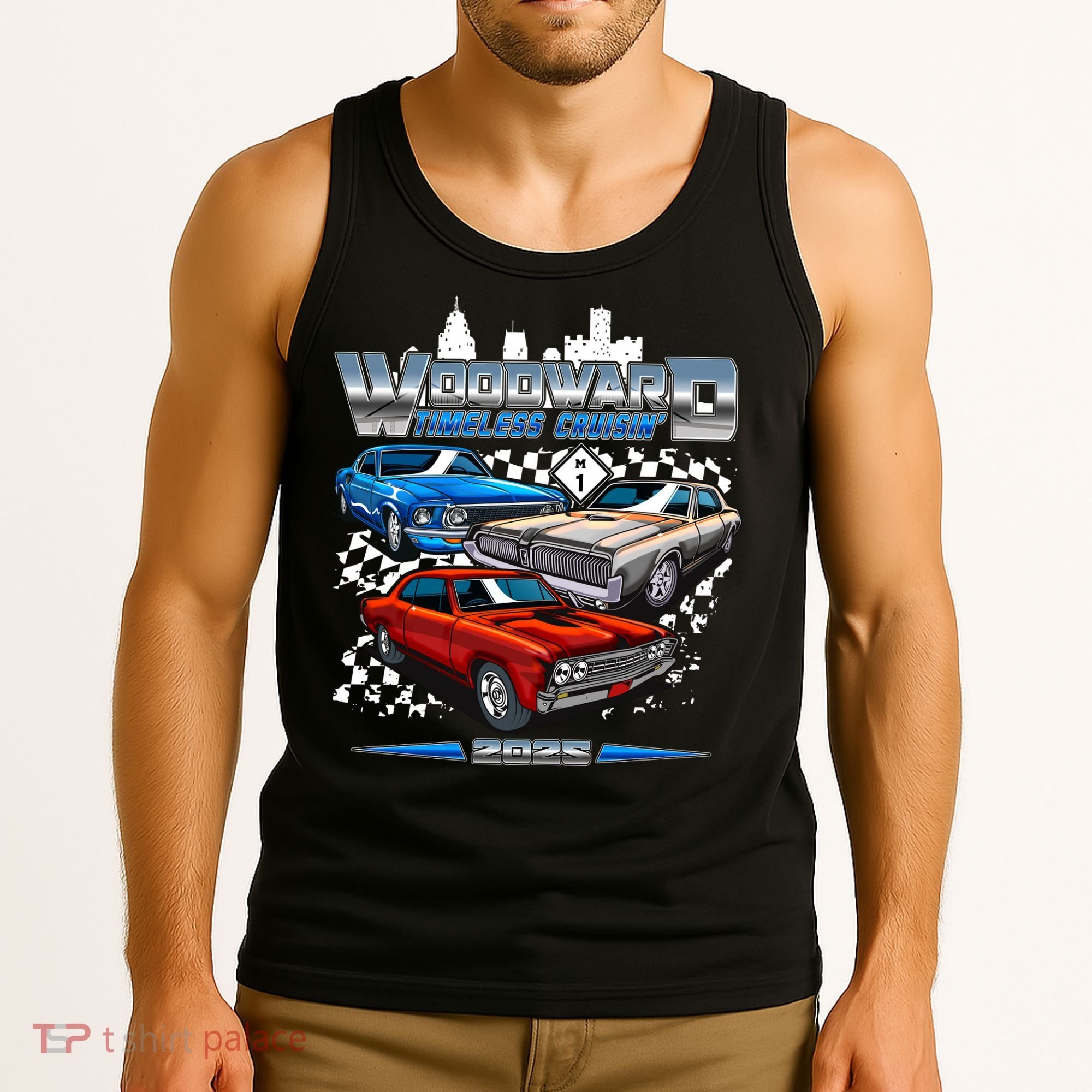 Woodward Timeless Cruisin Motor City Muscle 2025 Tank Top
