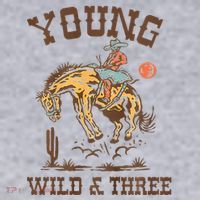 Wild & Three Cow Western Rodeo 3rd Birthday Women's Sweatshirt thumb 2