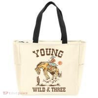 Wild & Three Cow Western Rodeo 3rd Birthday Tote Bag thumb 0