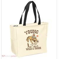 Wild & Three Cow Western Rodeo 3rd Birthday Tote Bag thumb 2