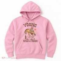 Wild & Three Cow Western Rodeo 3rd Birthday Hoodie thumb 0