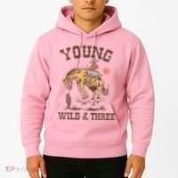 Wild & Three Cow Western Rodeo 3rd Birthday Hoodie thumb 2
