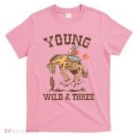 Wild & Three Cow Western Rodeo 3rd Birthday T-Shirt thumb 0