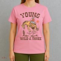 Wild & Three Cow Western Rodeo 3rd Birthday T-Shirt thumb 4