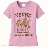 Wild & Three Cow Western Rodeo 3rd Birthday Women's T-Shirt thumb 0