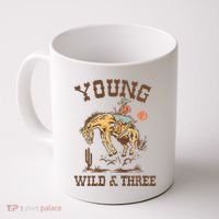 Wild & Three Cow Western Rodeo 3rd Birthday Coffee Mug thumb 0