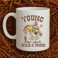 Wild & Three Cow Western Rodeo 3rd Birthday Coffee Mug thumb 2