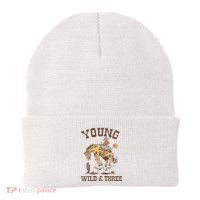 Wild & Three Cow Western Rodeo 3rd Birthday Beanie thumb 0