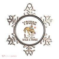Wild & Three Cow Western Rodeo 3rd Birthday Ornament thumb 0