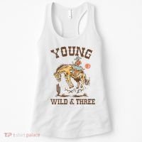 Wild & Three Cow Western Rodeo 3rd Birthday Women's Tank Top thumb 0