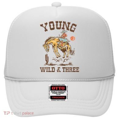 Wild & Three Cow Western Rodeo 3rd Birthday Hat
