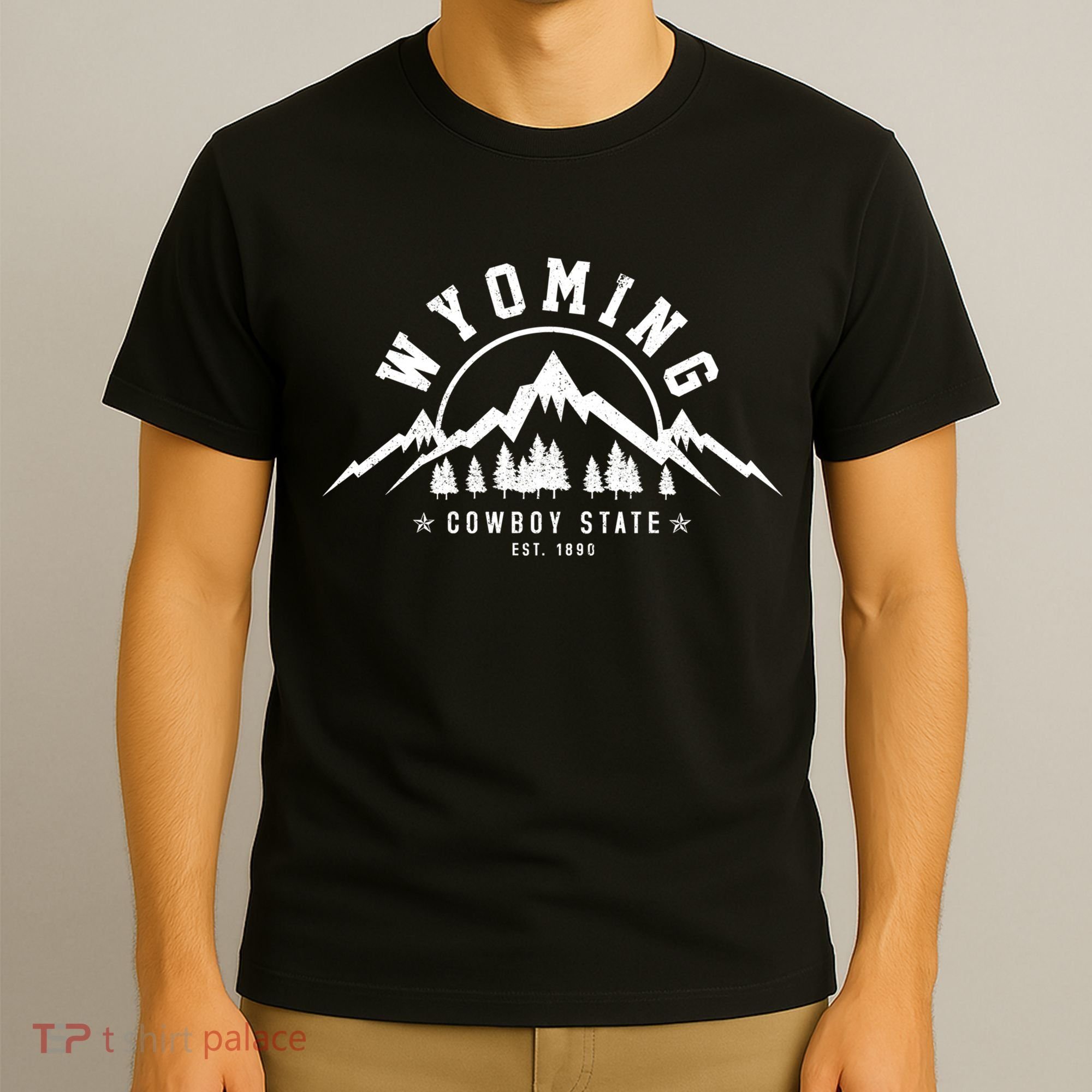Wyoming The Cowboy State Est 1890 Vintage Mountains Gift T-Shirt