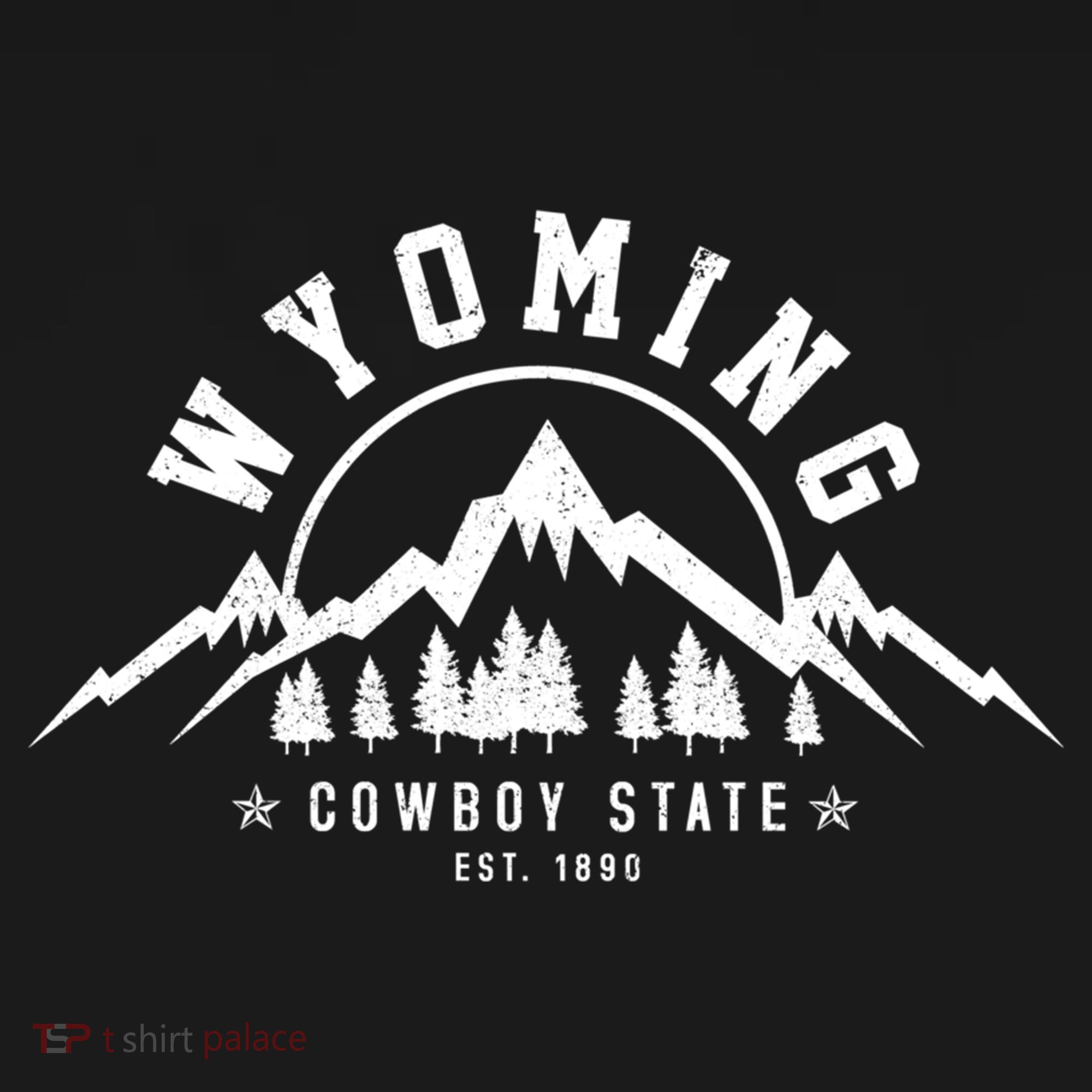 Wyoming The Cowboy State Est 1890 Vintage Mountains Gift T-Shirt