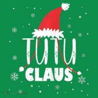 Womens Tutu Claus Santa Hat Hawaiian Grandma & Grandkids Christmas T-Shirt thumb 7