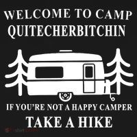 Welcome To Camp Quitcherbitchin Funny Camping Meme Apron thumb 3