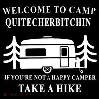 Welcome To Camp Quitcherbitchin Funny Camping Meme Coaster thumb 2