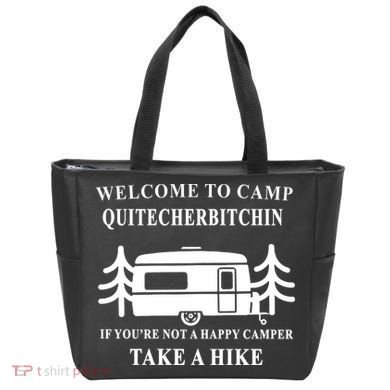 Welcome To Camp Quitcherbitchin Funny Camping Meme Tote Bag
