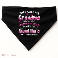Wo They Call Me Grandma Because Partner In Crime USA-Made Doggie Bandana thumb 0