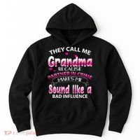 Wo They Call Me Grandma Because Partner In Crime Hoodie thumb 0